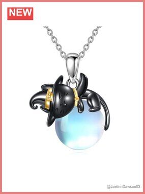Sterling Silver Cat Pendant Necklace Hypoallergenic Gift